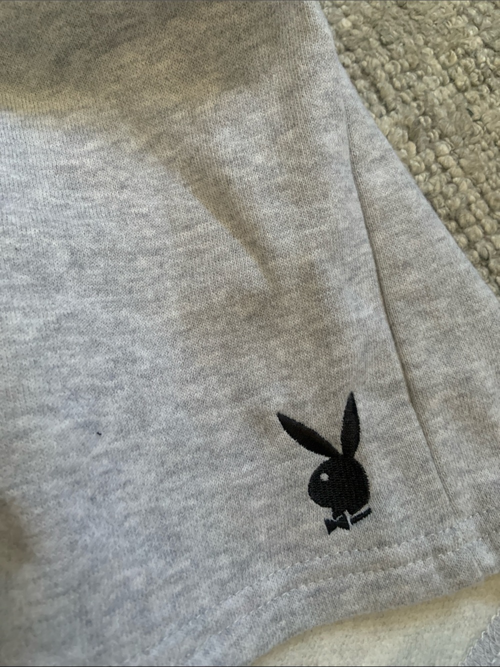 PLAYBOY Light Gray Elastic Waist Athletic Shorts - Picture 4 of 4